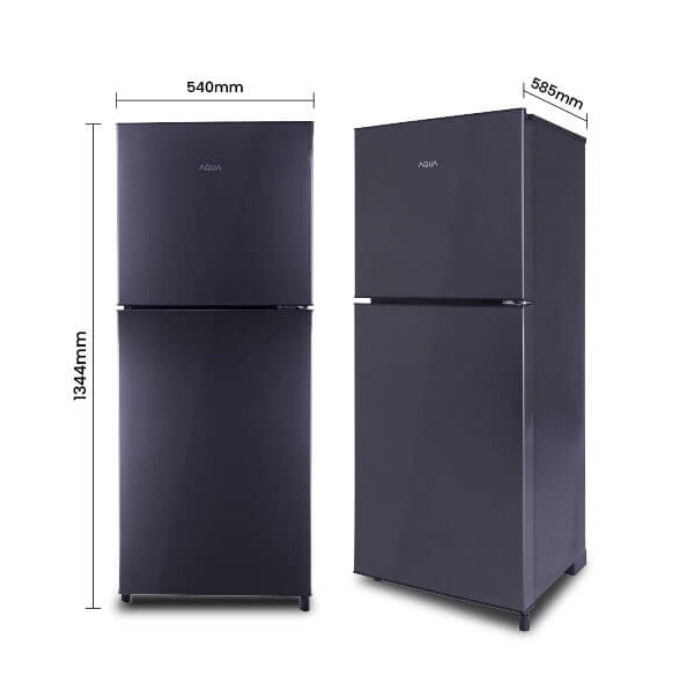 Aqua Kulkas Two Doors 169 Liter - AQR-251DG | AQR-D251 (DG) Dark Grey